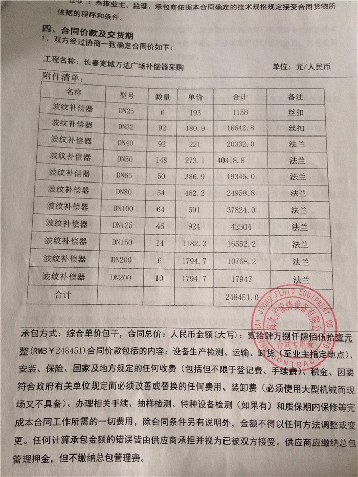 长春宽城万达广场采用上海麻豆视频网址波纹补偿器